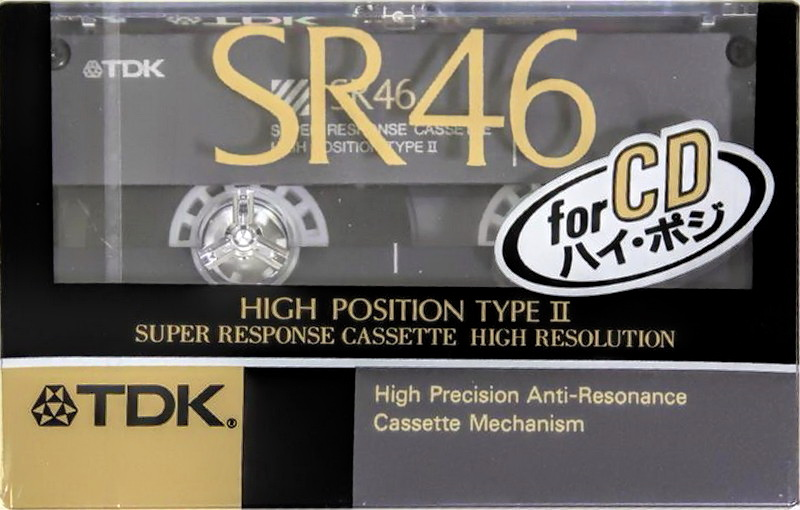 Compact Cassette TDK SR 46 "SR-46K" Type II Chrome 1989 Japan