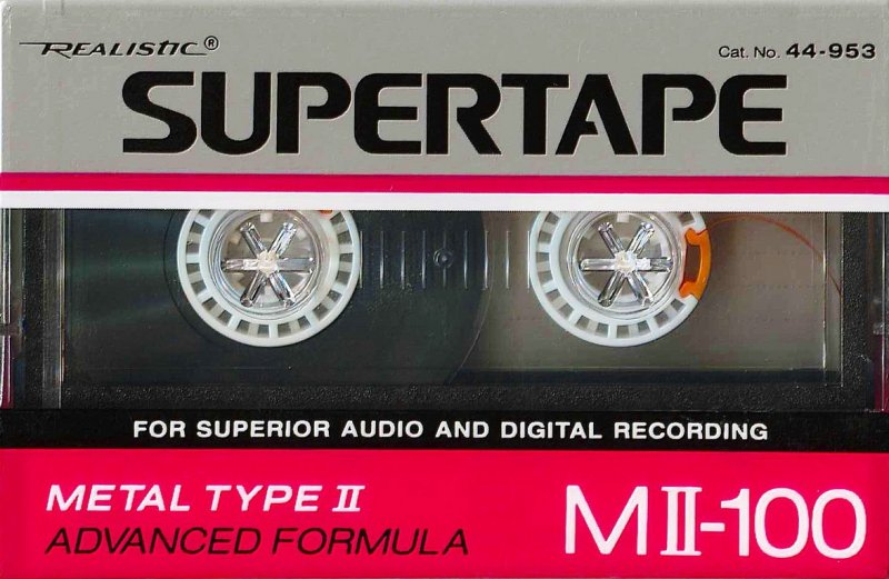Compact Cassette Realistic MII 100 Type II Chrome 1988 USA