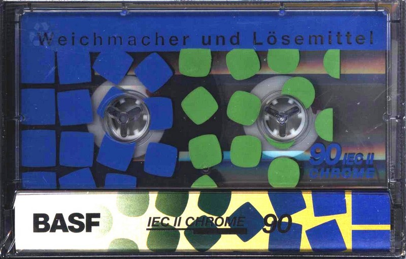 Compact Cassette BASF 90 "Weichmacher und Losemittel" Type II Chrome 1992 Germany