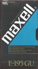 VHS, Video Home System Maxell GU 195 "E-195 GU" Type II Chrome 1988 Europe