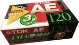 3 pack TDK AE 120 "AE-120X3F" Type I Normal 1998 Japan