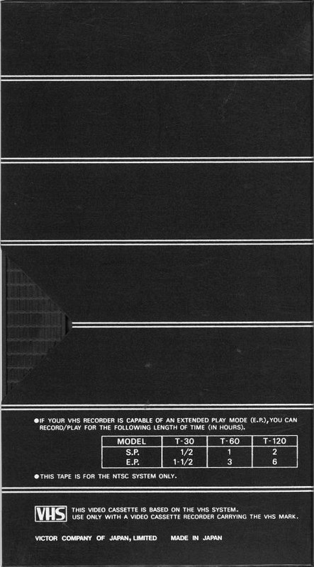 VHS, Video Home System JVC 180 Type I Normal 1977 Europe