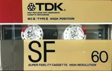 Compact Cassette TDK SF 60 Type II Chrome 1988 Australia, Europe