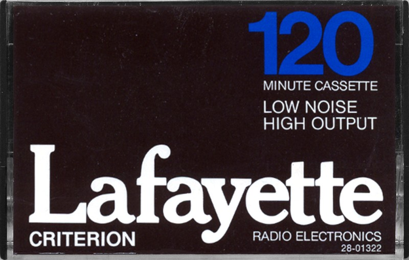 Compact Cassette Lafayette/LRE Criterion 120 Type I Normal USA