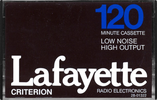 Compact Cassette Lafayette/LRE Criterion 120 Type I Normal USA
