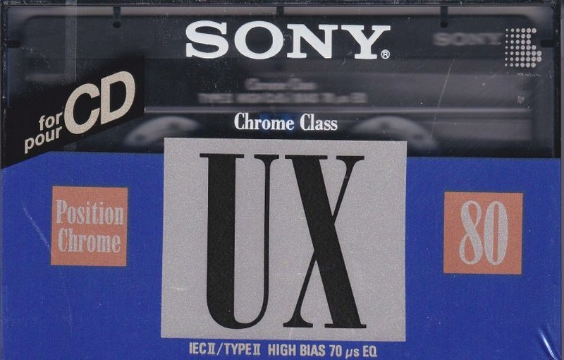 Compact Cassette Sony UX 80 Type II Chrome 1992 Europe