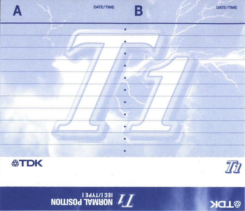 Compact Cassette TDK T1 60 "T1-60EA" Type I Normal 1997 Worldwide