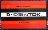 Compact Cassette TDK D 45 Type I Normal 1972 Europe, USA