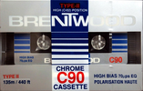 Compact Cassette Brentwood 90 Type II Chrome 1984 Canada