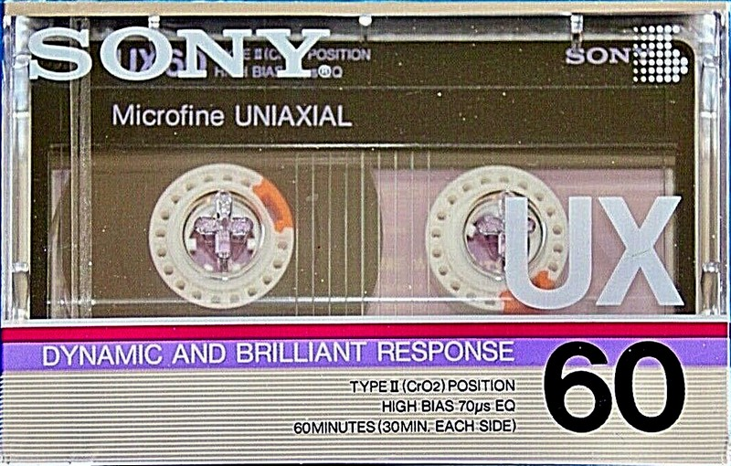 Compact Cassette Sony UX 60 Type II Chrome 1986 USA