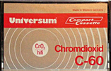 Compact Cassette Universum 60 Type II Chrome 1975 Europe