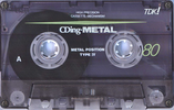 Compact Cassette TDK CDing Metal 80 "CDM-80A" Type IV Metal 1993 Japan