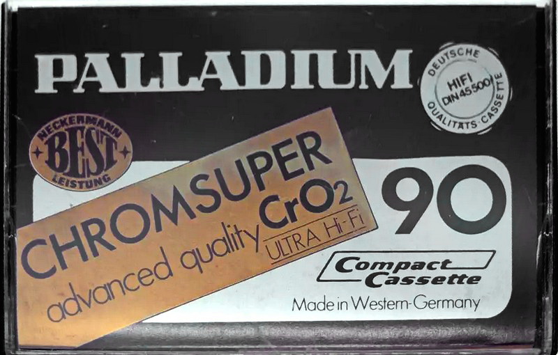Compact Cassette Palladium Chromsuper 90 Type II Chrome 1981 Europe