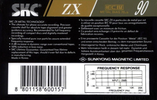 Compact Cassette SKC ZX 90 Type IV Metal 1992 Europe