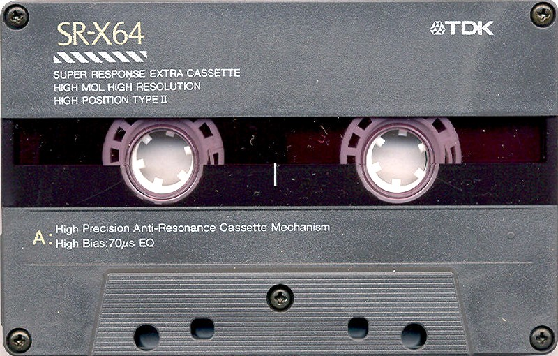 Compact Cassette TDK SR-X 64 "SR-X64K" Type II Chrome 1989 Japan
