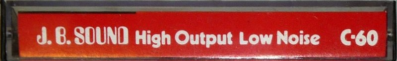 Compact Cassette J.B. Sound 60 Type I Normal 1978 Hong Kong