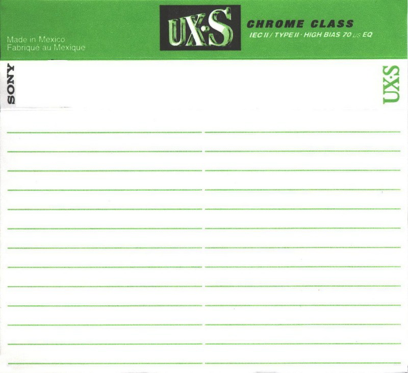 Compact Cassette Sony UX-S 90 Type II Chrome 2004 Worldwide