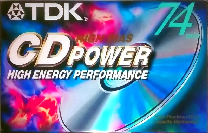 Compact Cassette TDK CD Power 74 Type II Chrome 2001 North America