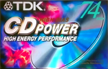 Compact Cassette TDK CD Power 74 Type II Chrome 2001 North America