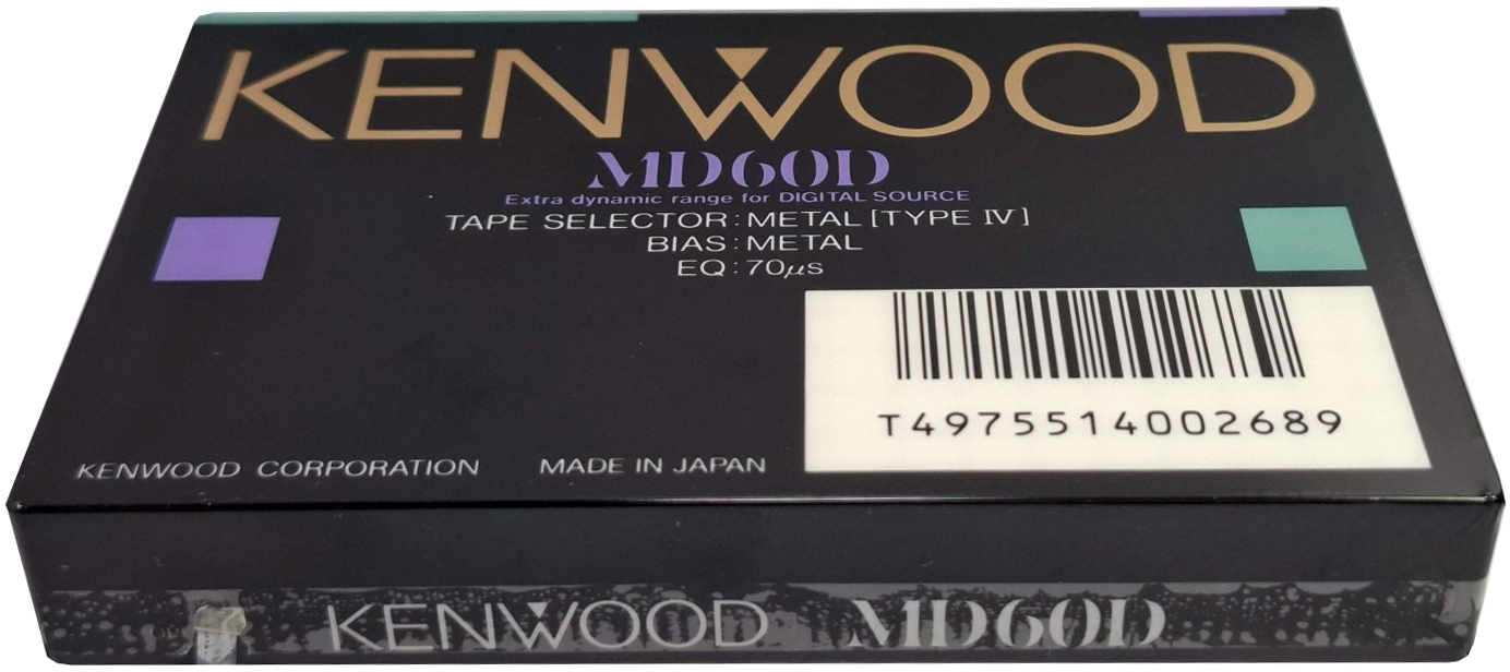 Compact Cassette Kenwood MD 60 Type IV Metal 1987 Japan