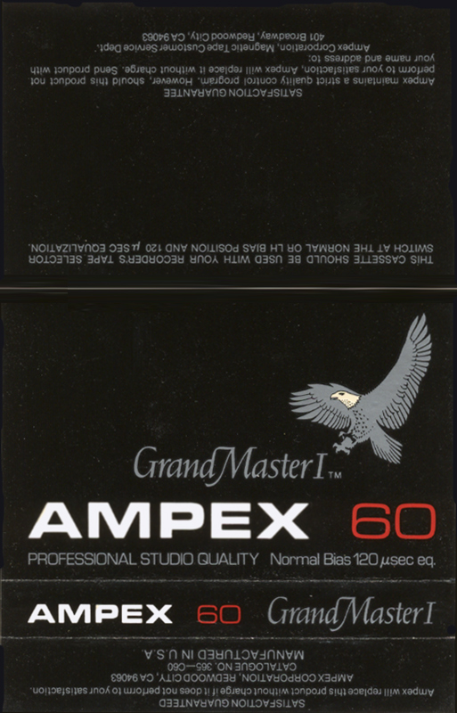Compact Cassette Ampex Grand Master 60 Type I Normal 1980 USA