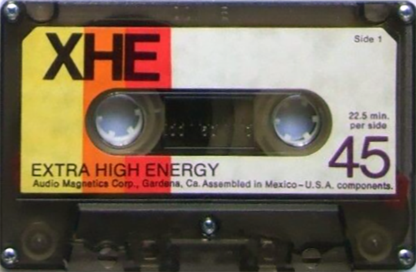 Compact Cassette Audio Magnetics XHE 45 Type I Normal 1972 USA