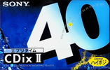 Compact Cassette Sony CDix II 40 "C-40CDX2C" Type II Chrome 1995 Japan