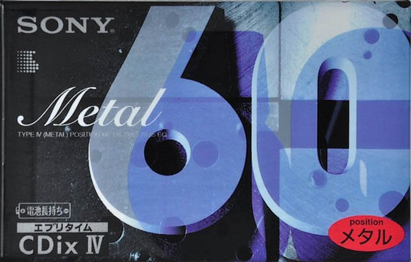 Compact Cassette Sony CDix IV 60 "C-60CDX4D" Type IV Metal 1996 Japan