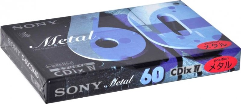 Compact Cassette Sony CDix IV 60 "C-60CDX4D" Type IV Metal 1996 Japan