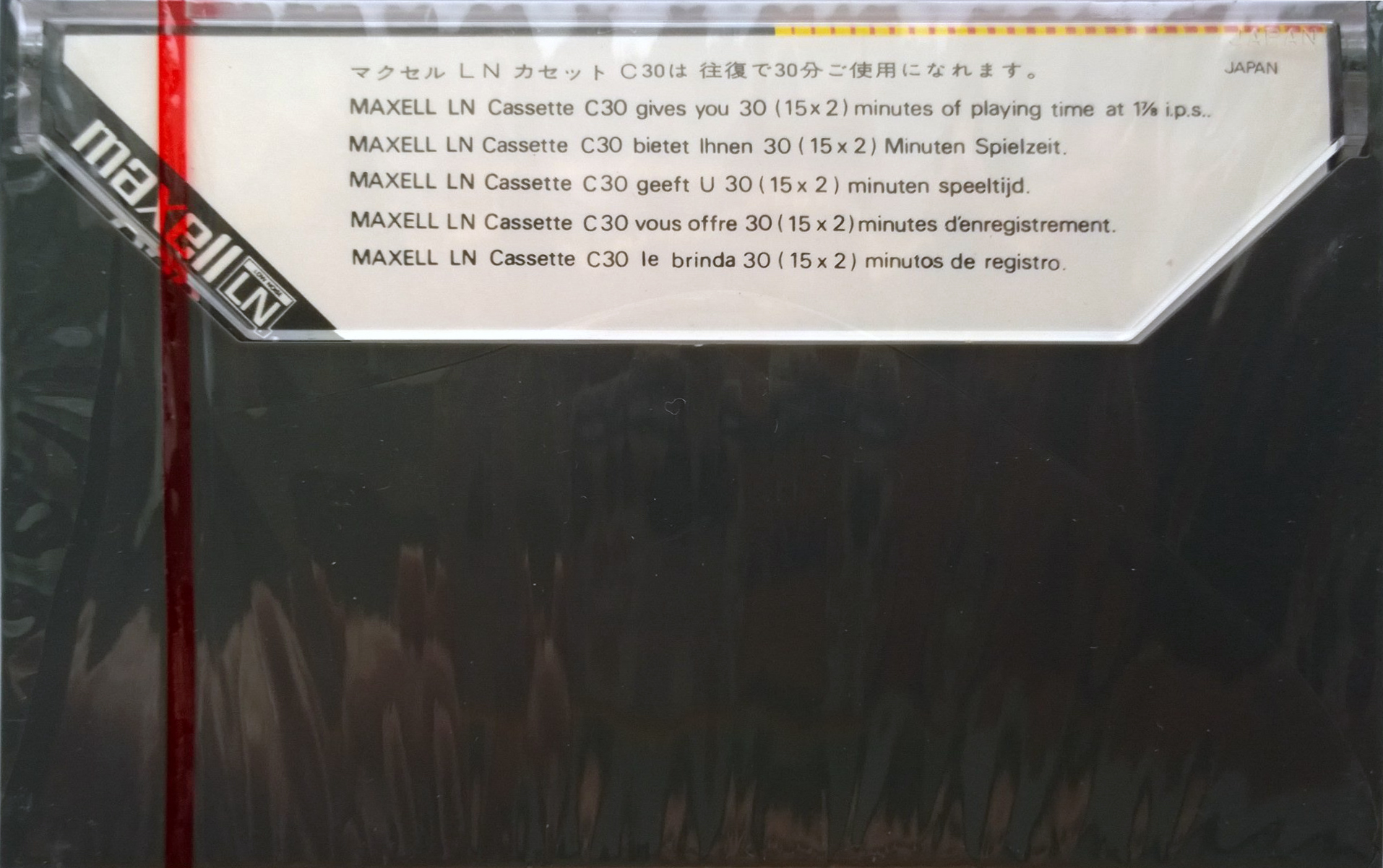 Compact Cassette Maxell LN 30 Type I Normal 1972 Worldwide