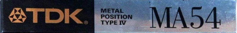 Compact Cassette TDK MA 54 "MA-54M" Type IV Metal 1990 Japan