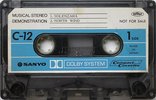 Compact Cassette Sanyo 12 Demonstration Tape Japan