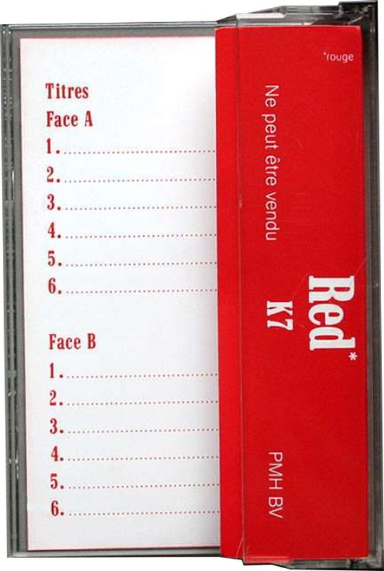 Compact Cassette K-7 60 "Red PMH BV" Type I Normal 1988 France