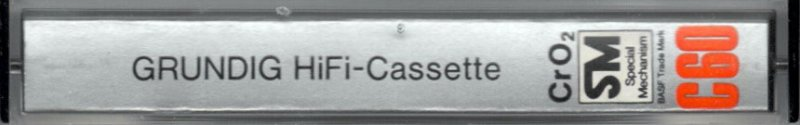 Compact Cassette Grundig HiFi-Cassette 60 Type II Chrome 1974 Europe
