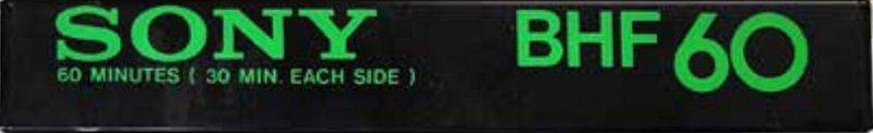 Compact Cassette Sony BHF 60 Type I Normal 1978 Japan