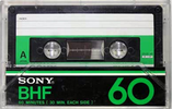 Compact Cassette Sony BHF 60 Type I Normal 1978 Japan