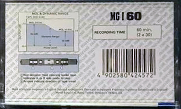 Compact Cassette Maxell MG 60 "MG I" Type I Normal 1996 Europe