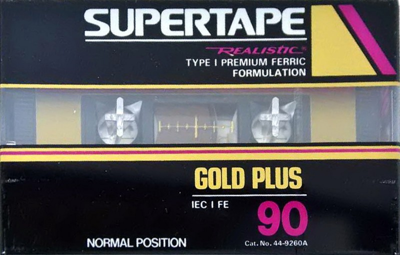Compact Cassette Realistic Gold Plus 90 Type I Normal 1992 South Korea