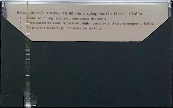 Compact Cassette Bego 90 Type II Chrome Europe