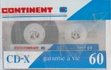 Compact Cassette Continent / Continente CD-X 60 Type I Normal 1985 France