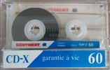 Compact Cassette Continent / Continente CD-X 60 Type I Normal 1985 France