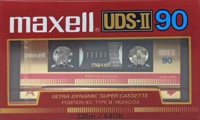 Compact Cassette Maxell UDS 90 "UDS-II" Type II Chrome 1985 USA