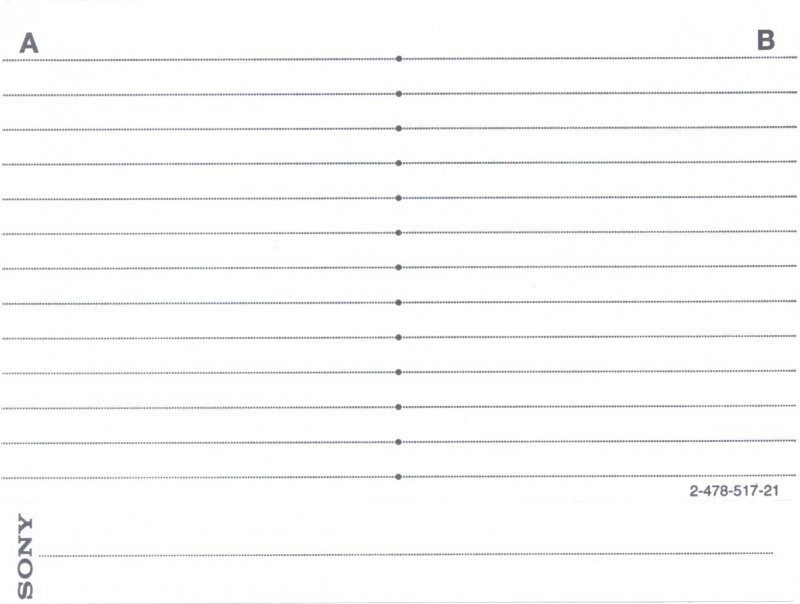 Compact Cassette Sony HF 120 "C120HFR" Type I Normal 2008 North America