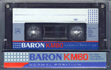 Compact Cassette Baron KM 60 "KM" Type I Normal 1986 Japan