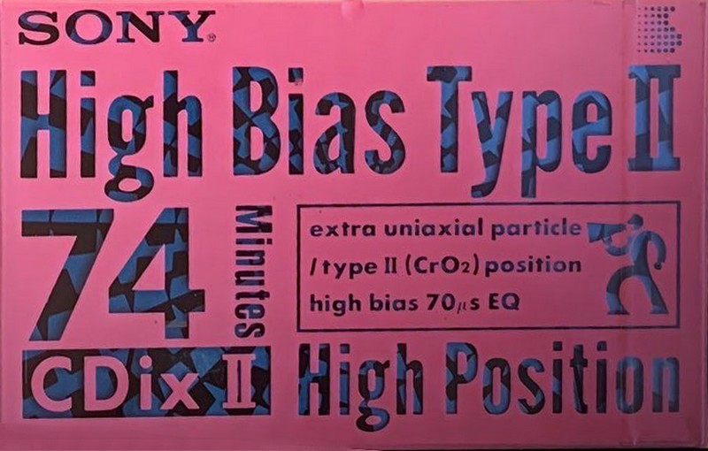 Compact Cassette Sony CDix II 74 Type II Chrome 1991 Japan