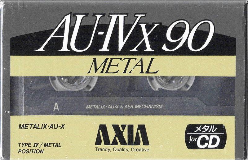 Compact Cassette AXIA AU-IVx 90 Type IV Metal 1991 Japan