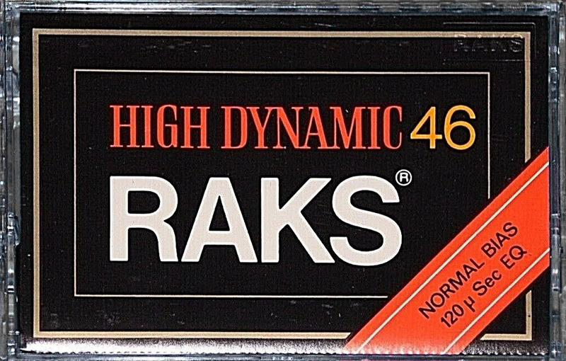 Compact Cassette RAKS High Dynamic 46 Type I Normal 1977 Europe