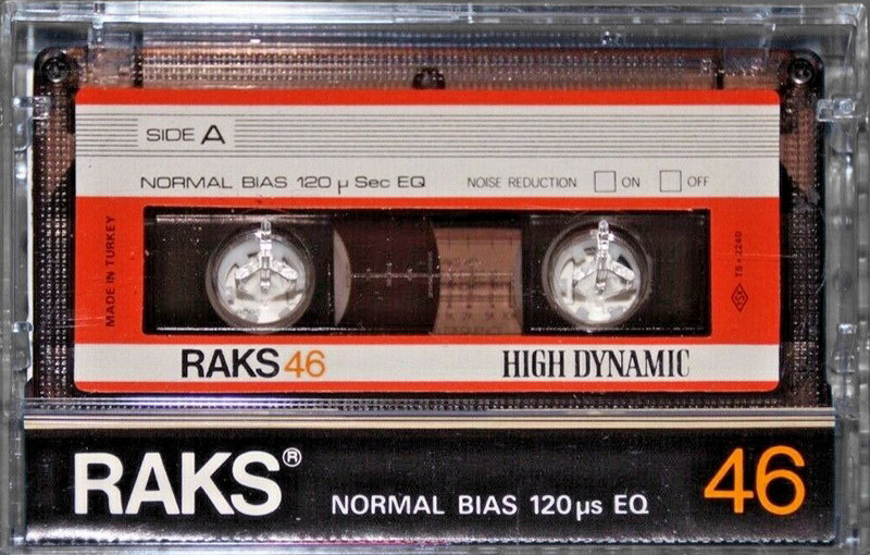 Compact Cassette RAKS High Dynamic 46 Type I Normal 1977 Europe