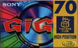 Compact Cassette Sony GIG-2 70 "Tsutaya Club" 1995 Japan