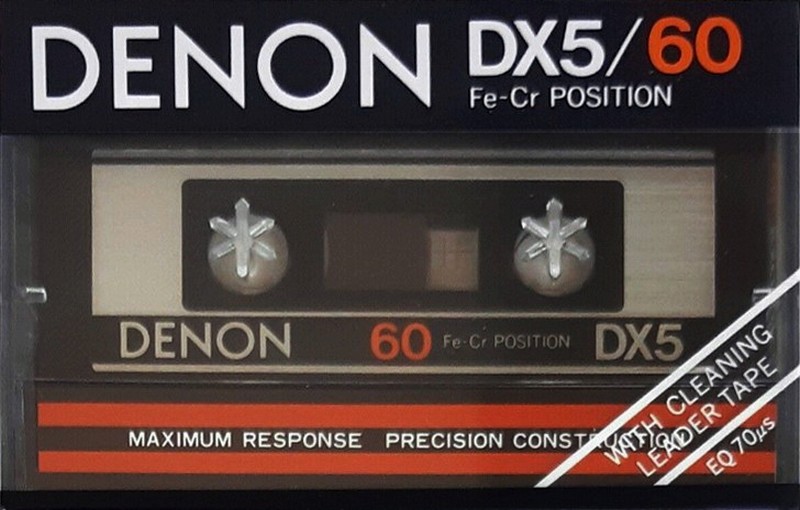 Compact Cassette Denon DX5 60 Type III Ferro Chrome 1981 Europe